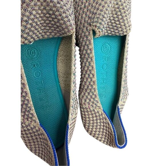 ROTHYS LIMITED EDITION MULTI METALLIC SPARKLING ROUND FLATS SIZE 7 1/2 - Picture 8 of 9